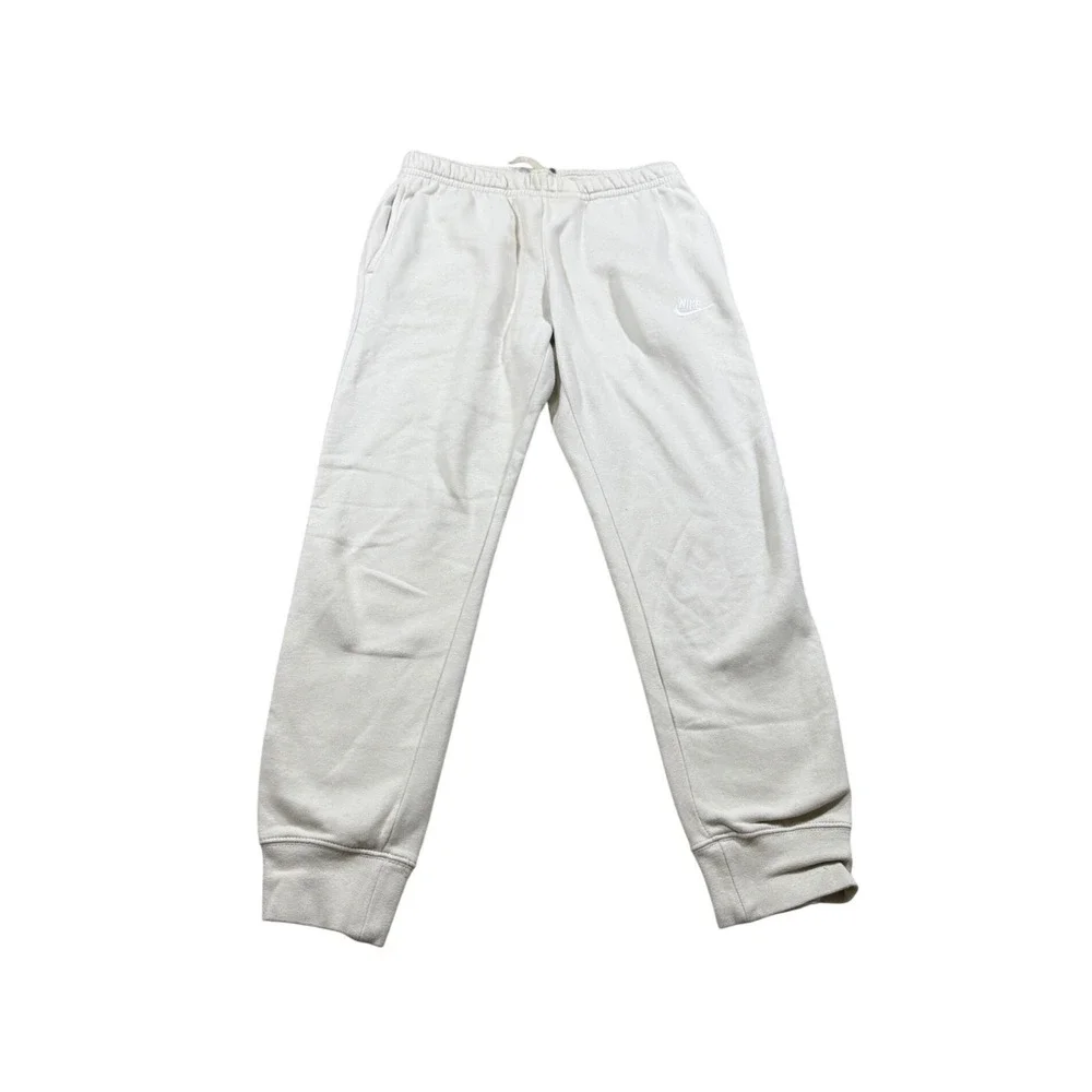 Nike Sportswear Club‎ Fleece Joggers Cream Sweatpants Athleisure Loungewear S